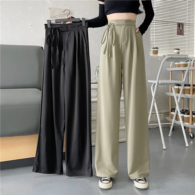 Wide Leg Pants High Waist Drape Suit Pants 2022 Autumn — feature 3