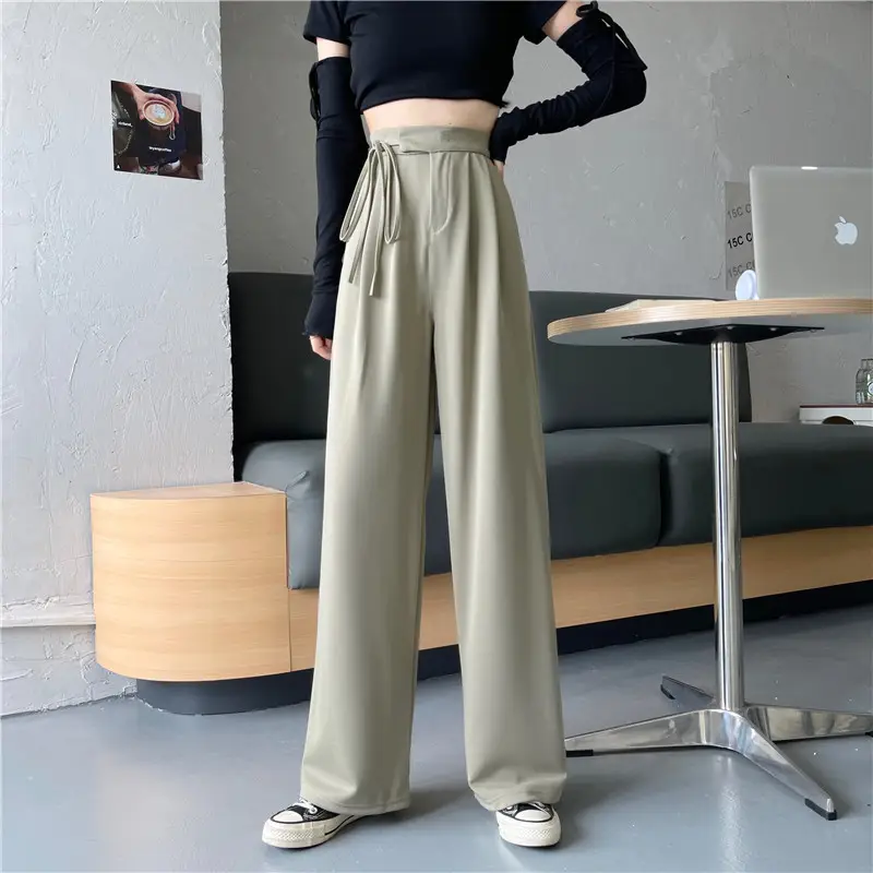 Wide Leg Pants High Waist Drape Suit Pants 2022 Autumn — feature 5