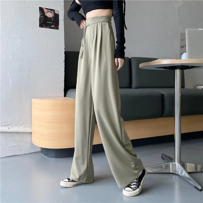 Wide Leg Pants High Waist Drape Suit Pants 2022 Autumn — feature 7