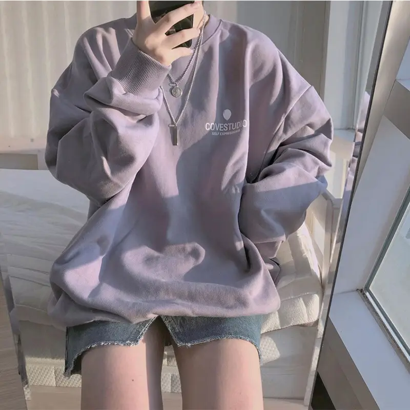Women Black Loose Fit Sweatshirt 2025 — feature 4