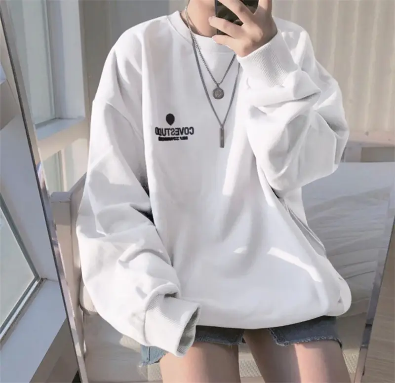 Women Black Loose Fit Sweatshirt 2025 — feature 6