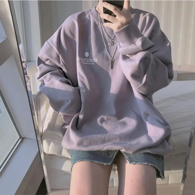 Women Black Loose Fit Sweatshirt 2025 — feature 7