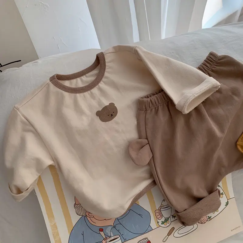 Infant Long Sleeve T-Shirt Top Large PP Pants Set - Image 4