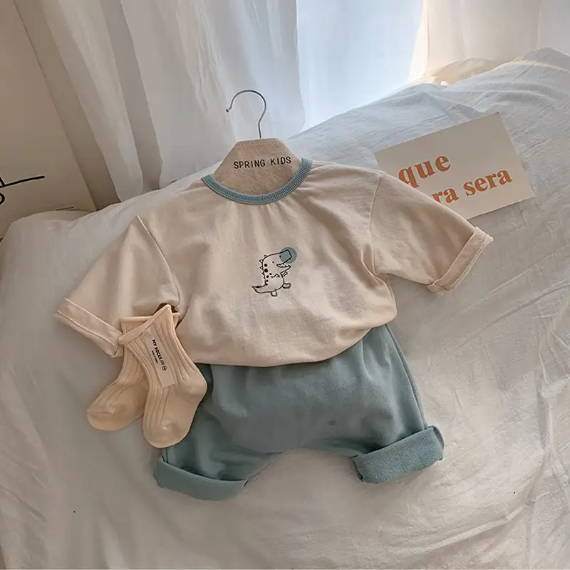 Infant Long Sleeve T-Shirt Top Large PP Pants Set - Image 2