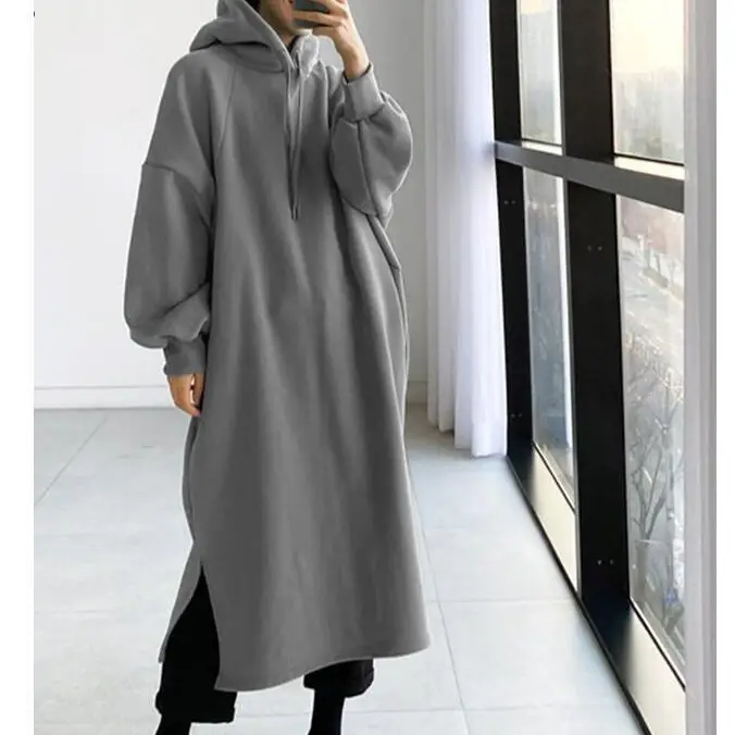 2023 Fleece Mid-Length Hoodie Green - Image 6