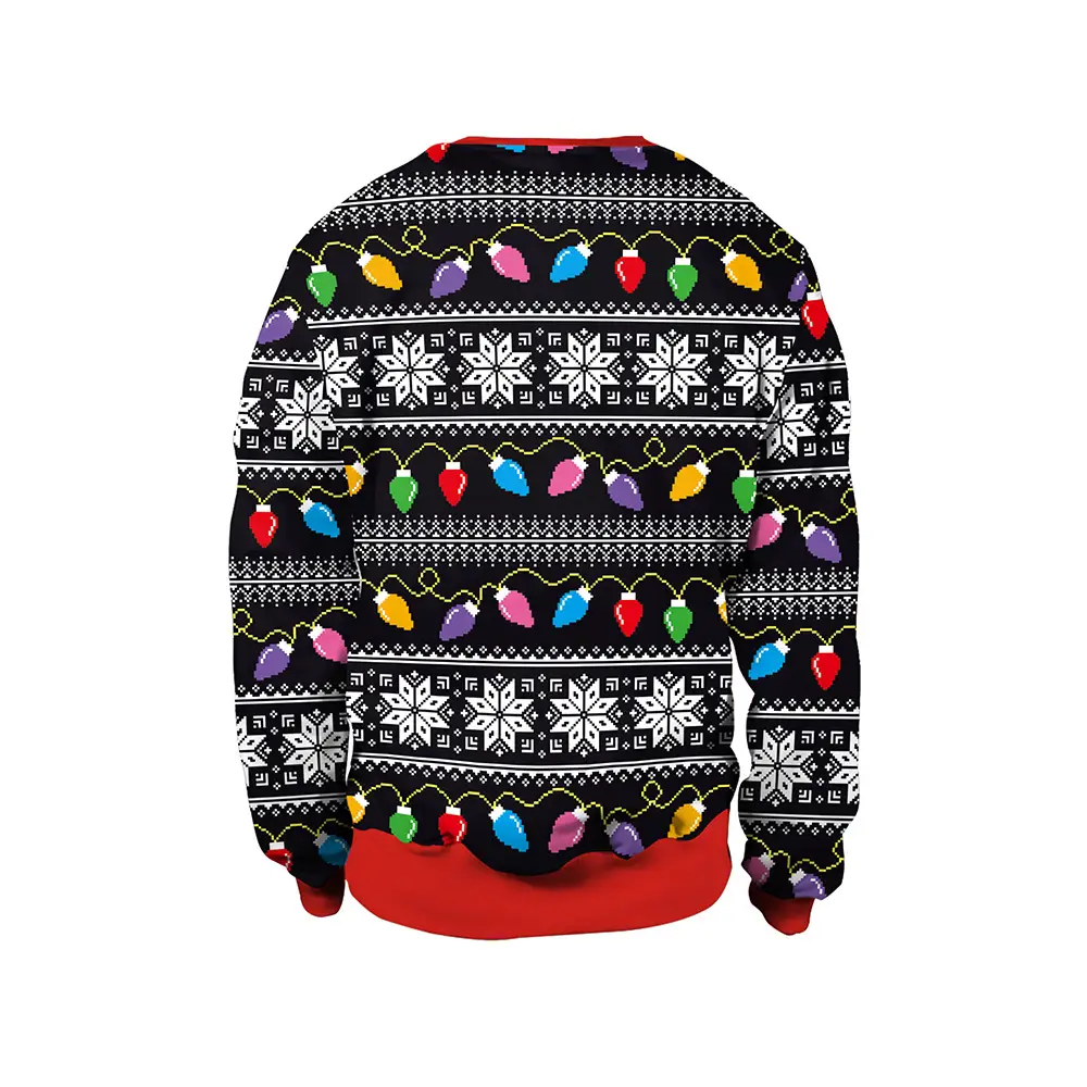 2024 Christmas Santa Digital Print Pullover Top - Image 5