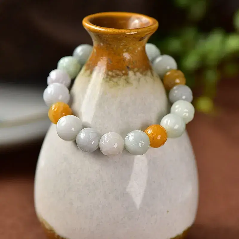 Lotus Jade Beads Bracelet for Men Women S1072524