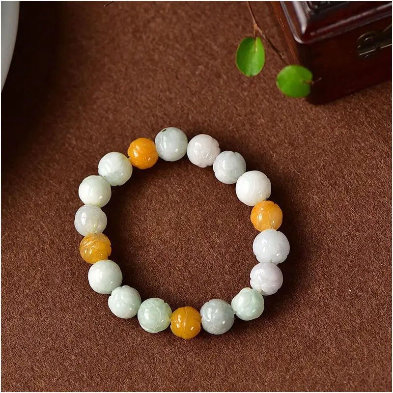 Lotus Jade Beads Bracelet for Men Women S1072524 — feature 11