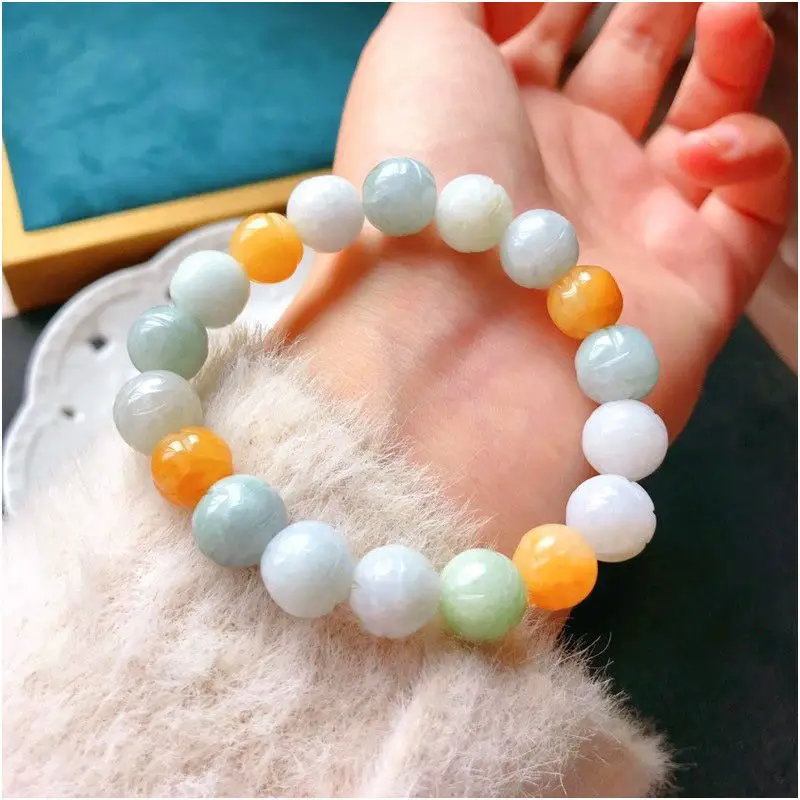 Lotus Jade Beads Bracelet for Men Women S1072524 — feature 12