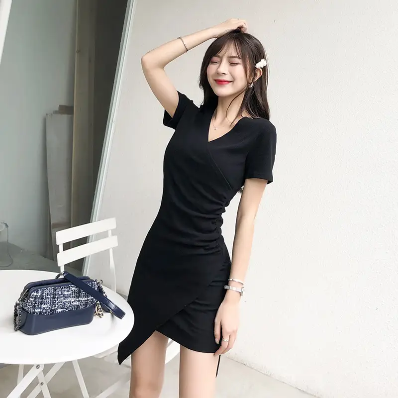 Women French Irregular Dress Summer Slim Skirt 2025