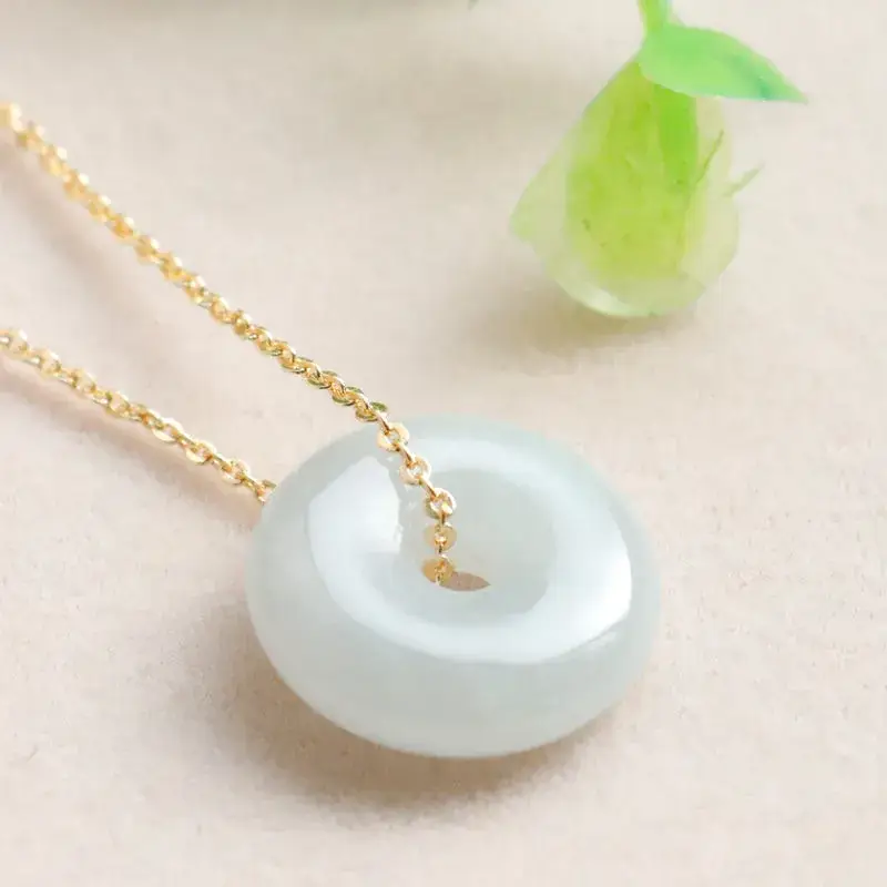 Jadeite Peace Pendant Necklace for Women Antique Style - Image 5