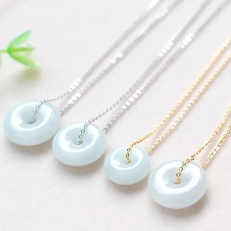 Jadeite Peace Pendant Necklace for Women Antique Style - Image 6