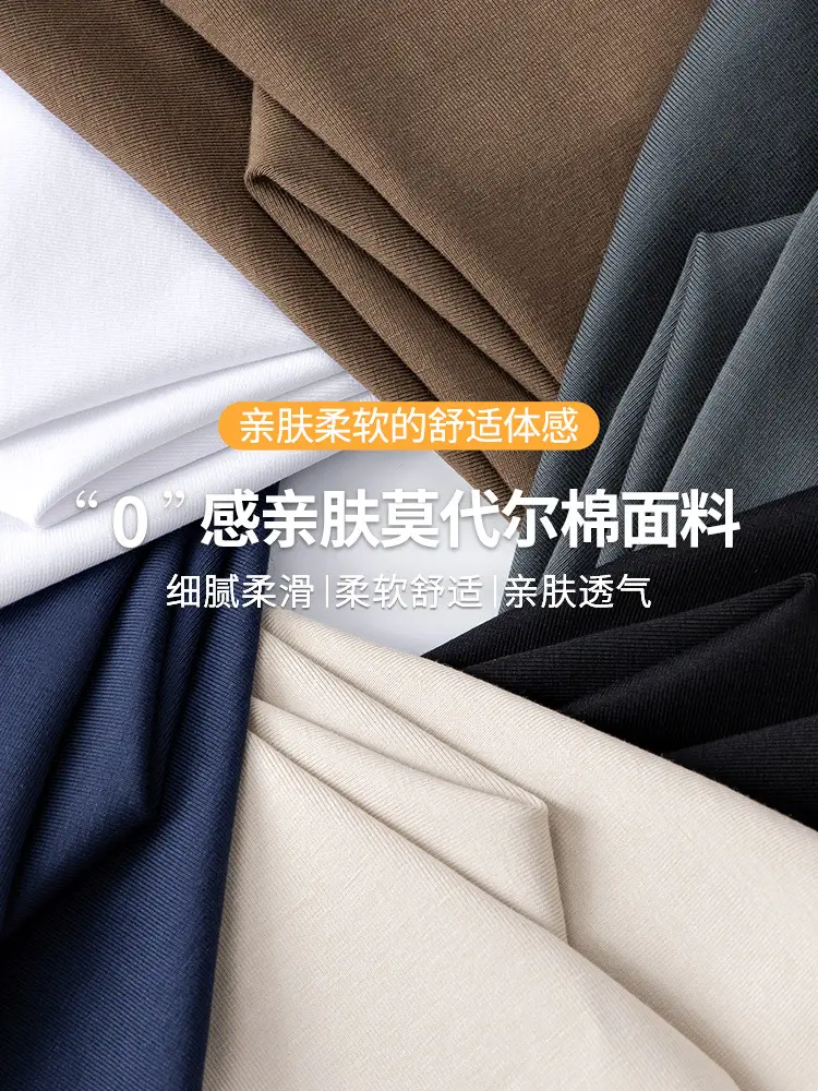 Men Light Luxury Long Sleeve T-Shirt White - Image 12