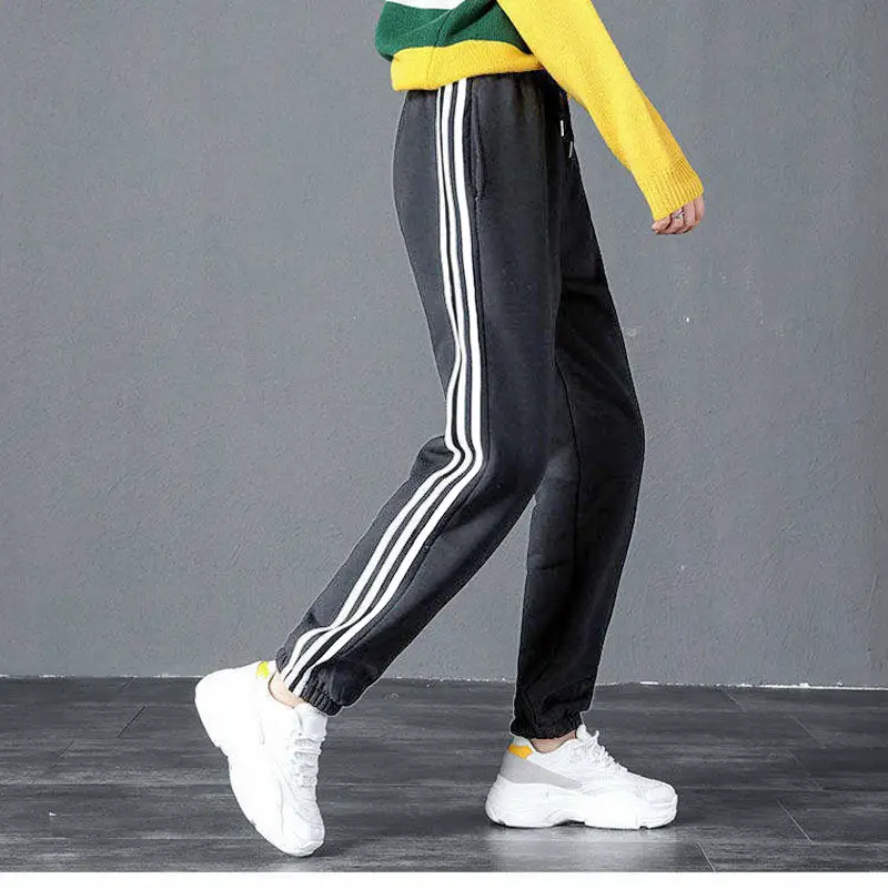 Pink Fleece Lined Sports Pants Warm Winter Wear
