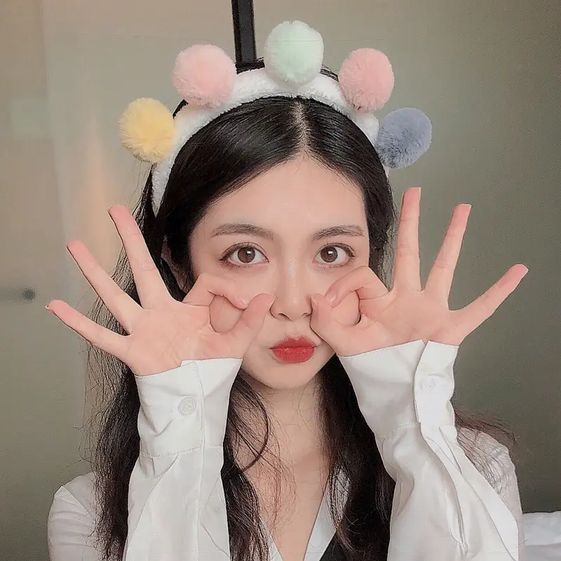 Women's Cute Flower Hair Clip with Fleece Headband - Image 44