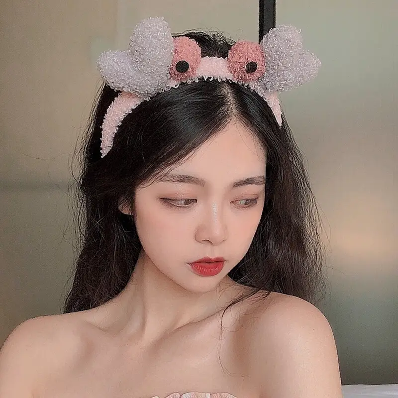 Women's Cute Flower Hair Clip with Fleece Headband - Image 13