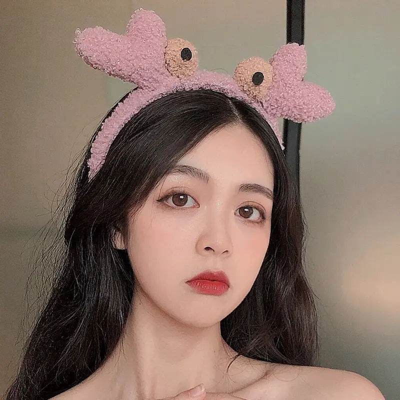 Women's Cute Flower Hair Clip with Fleece Headband - Image 15