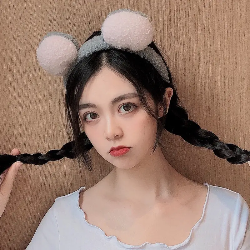 Women's Cute Flower Hair Clip with Fleece Headband - Image 19