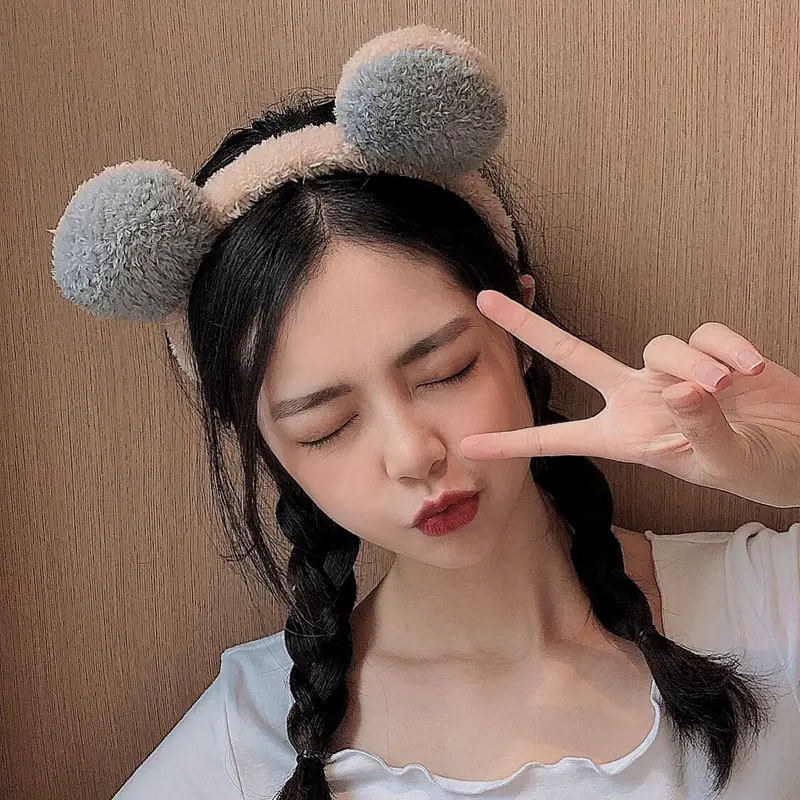 Women's Cute Flower Hair Clip with Fleece Headband - Image 21