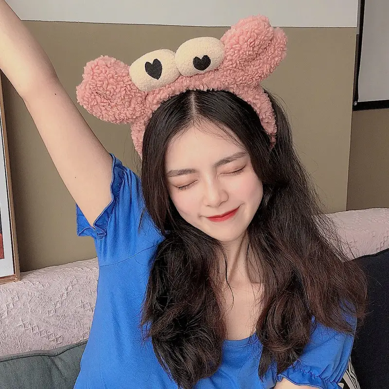 Women's Cute Flower Hair Clip with Fleece Headband - Image 31