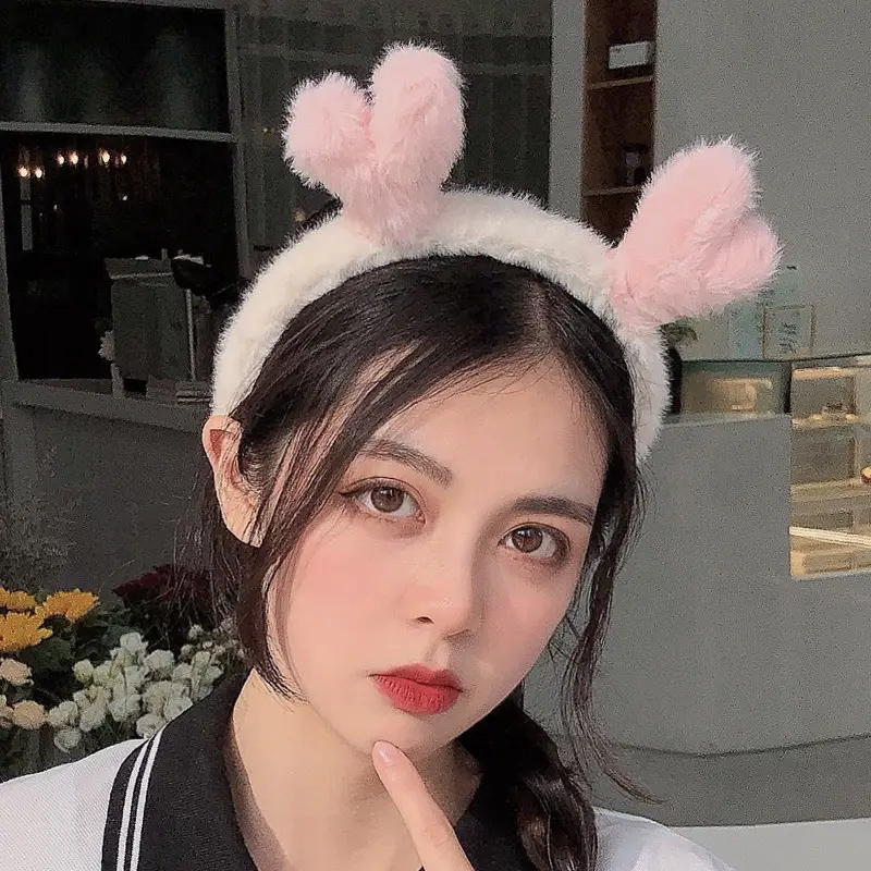 Women's Cute Flower Hair Clip with Fleece Headband - Image 36