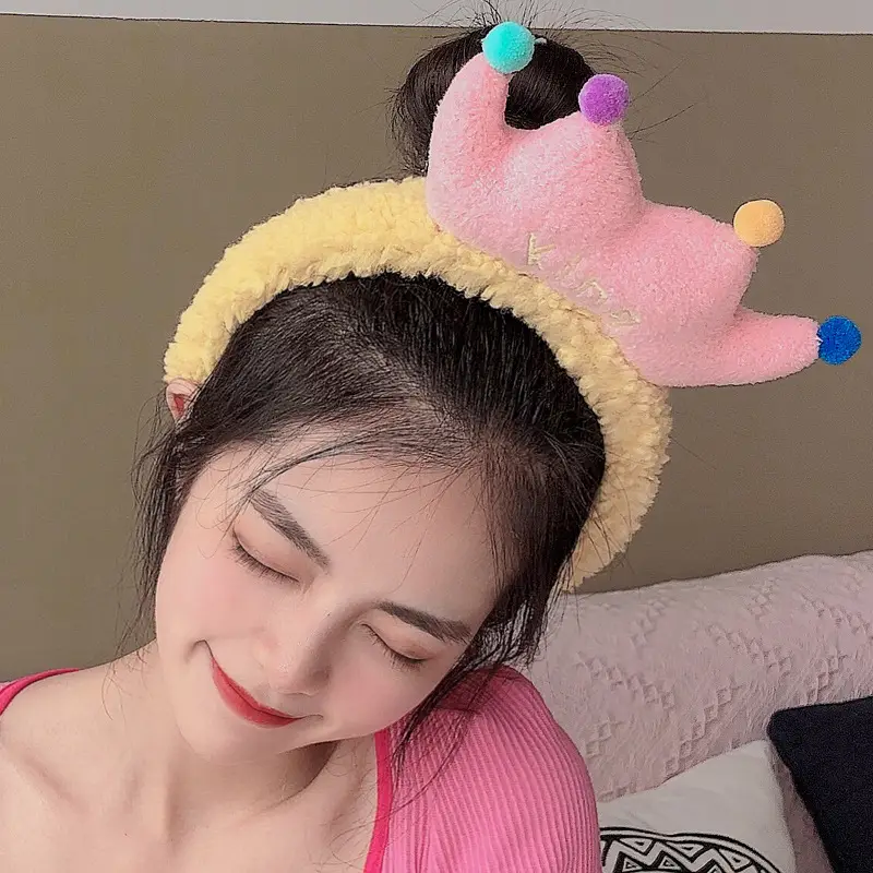 Women's Cute Flower Hair Clip with Fleece Headband - Image 40
