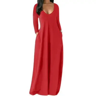 Women's Green Long Sleeve Dress Large Size - Image 13