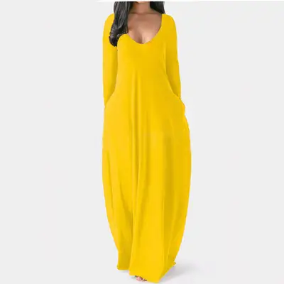 Women's Green Long Sleeve Dress Large Size - Image 2