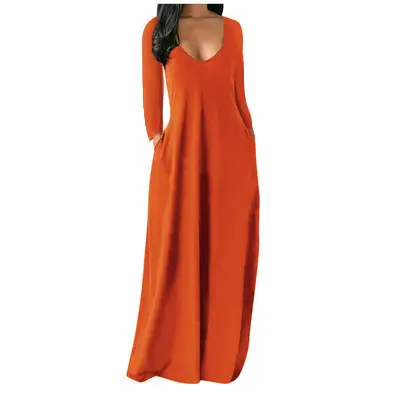Women's Green Long Sleeve Dress Large Size - Image 3