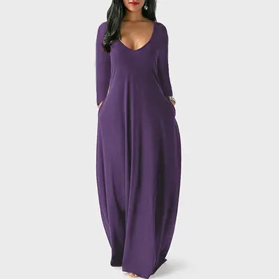 Women's Green Long Sleeve Dress Large Size - Image 4