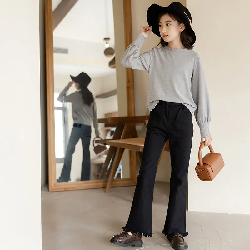 Girls Pure Cotton Wavy Top with Long Sleeve & Cap - Image 7