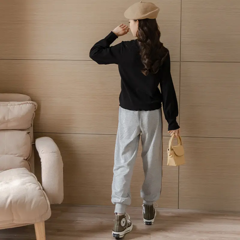 Girls Pure Cotton Wavy Top with Long Sleeve & Cap - Image 3