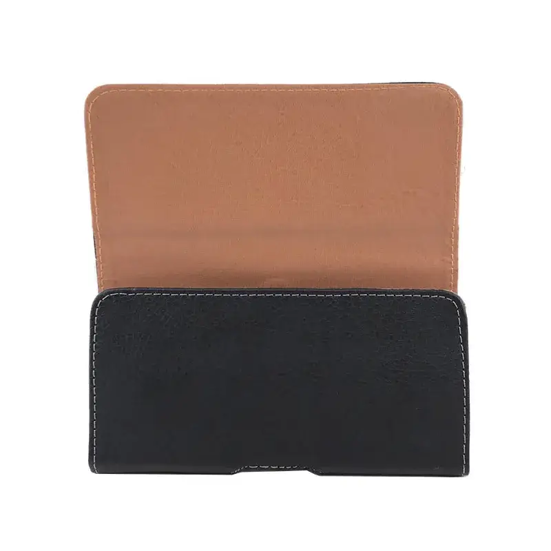 Leather Wallet with Brand Logo, Black, Machine-Wearing Belt