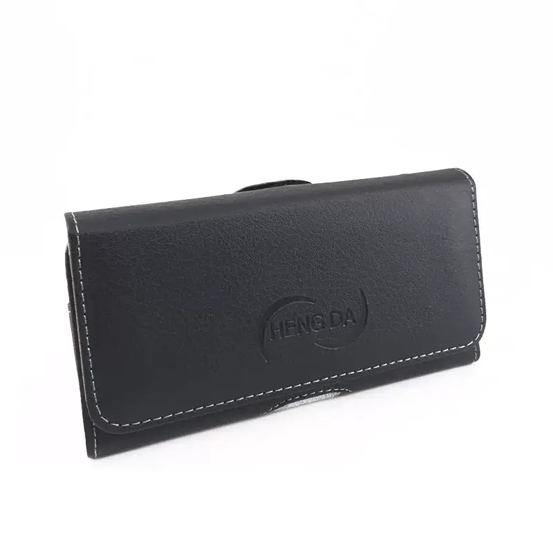 Leather Wallet with Brand Logo, Black, Machine-Wearing Belt — feature 3