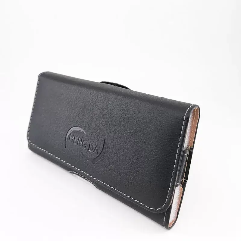 Leather Wallet with Brand Logo, Black, Machine-Wearing Belt — feature 4