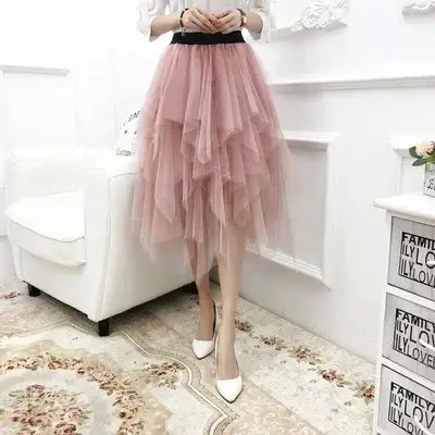 Black Sparkly Sequin Fairy Skirt High Waist Long - Image 26