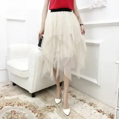 Black Sparkly Sequin Fairy Skirt High Waist Long - Image 30