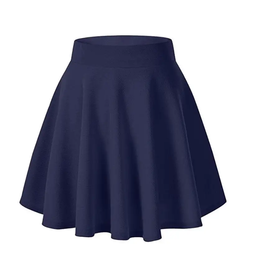 Maroon Flared Elastic Skirt for Women - Image 8