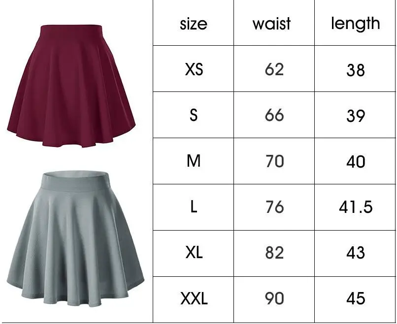 Maroon Flared Elastic Skirt for Women — feature 4