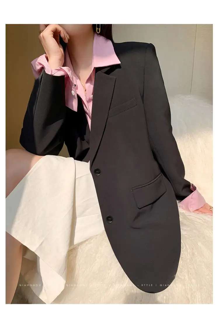 White Blazer for Women Spring Autumn 2026 Loose Fit — feature 12