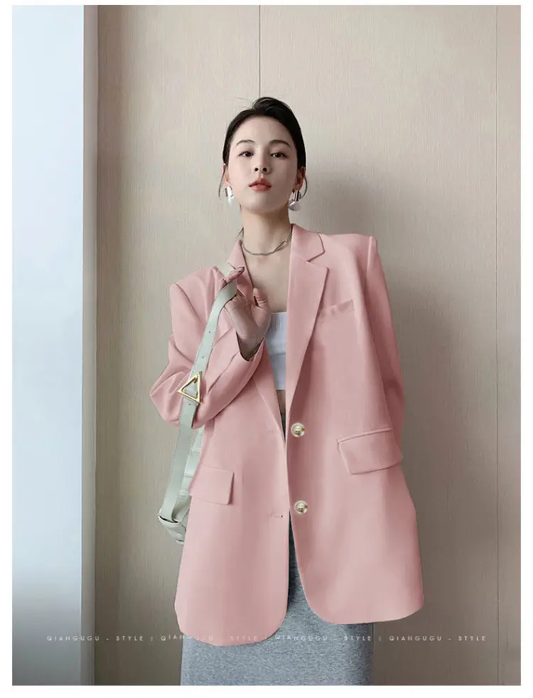 White Blazer for Women Spring Autumn 2026 Loose Fit — feature 20