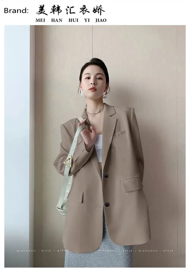 White Blazer for Women Spring Autumn 2026 Loose Fit — feature 22