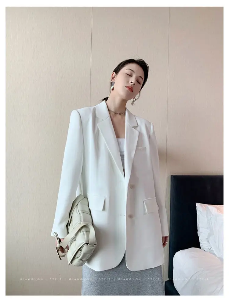 White Blazer for Women Spring Autumn 2026 Loose Fit — feature 5