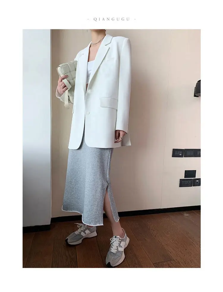 White Blazer for Women Spring Autumn 2026 Loose Fit — feature 7