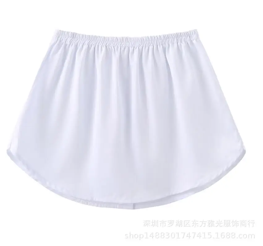 New European American Export Fake Hem Short Skirt Sweatshirt Bottoming Pure Color Buttoned 3XL — feature 16