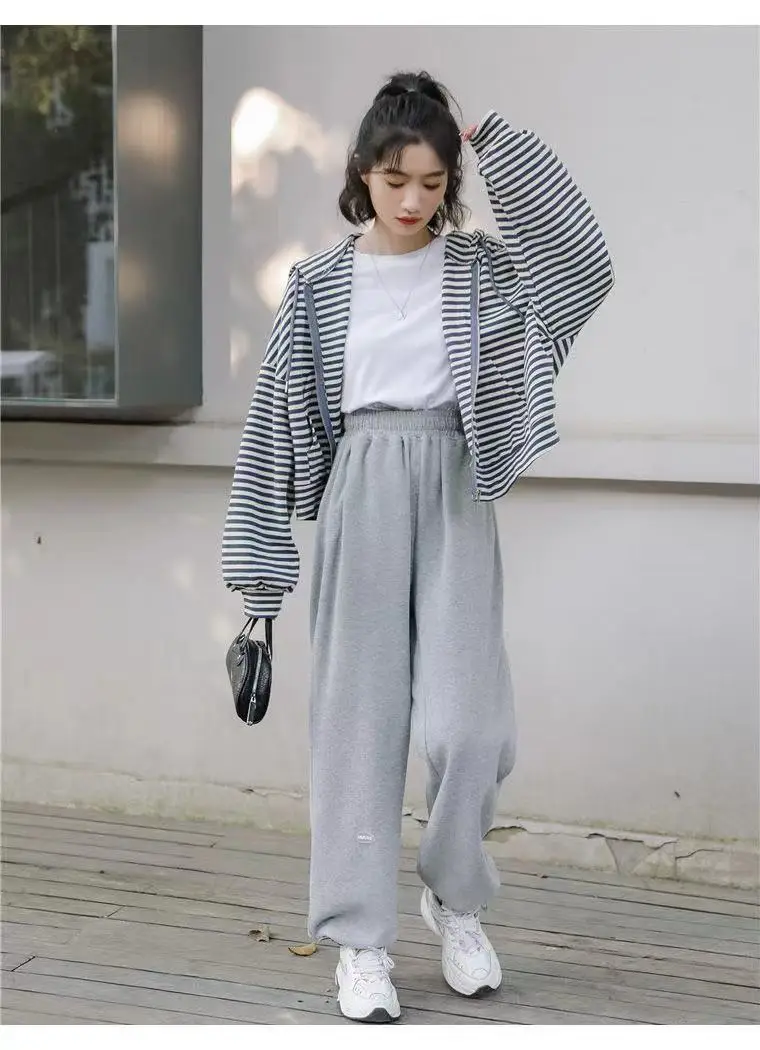 Women Striped Long Sleeve Hooded Sweatshirt 2025 — feature 4