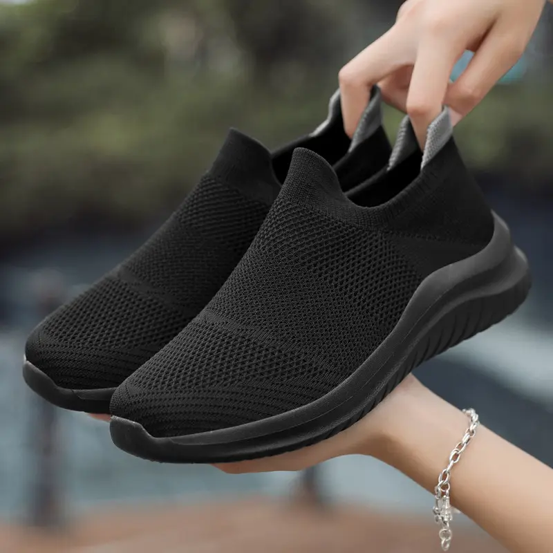 Women's Shoes Autumn New Couple Fly Knit Socks Mesh Shoes Trendy Fashion Casual Sports Shoes Women's Running Shoes