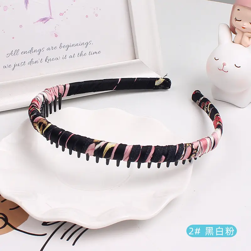 Floral Hairband with Multi-Color Embellishment - Image 2