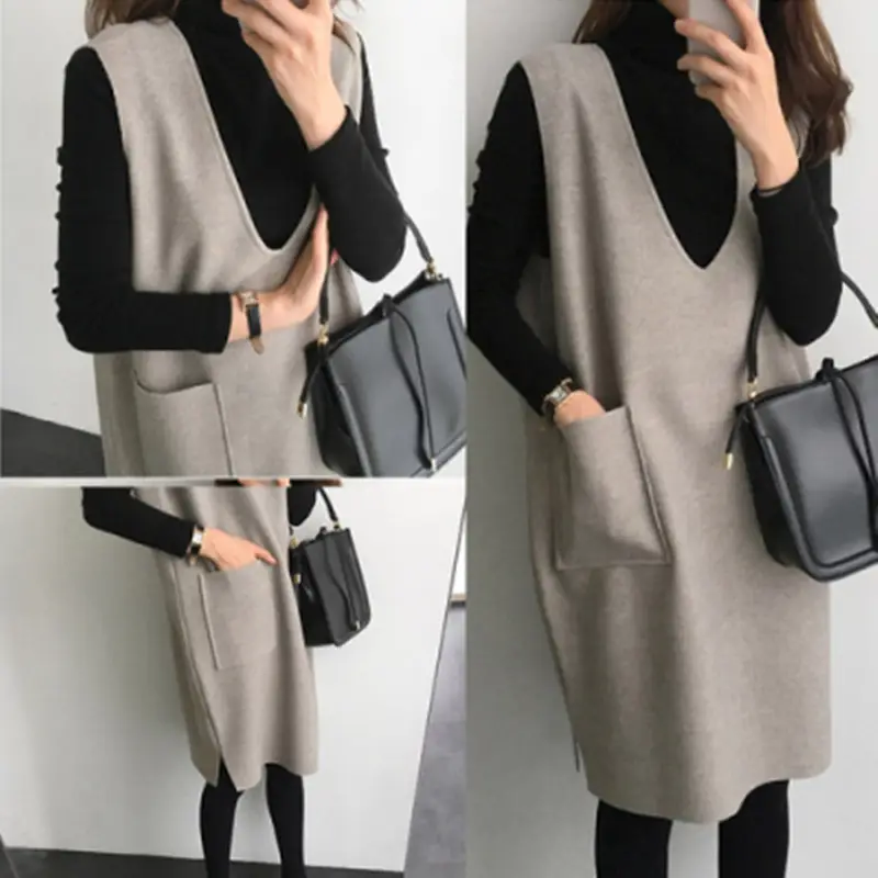 Woolen Vest Dress Mid-Length Double-Sided 2026 - Image 5