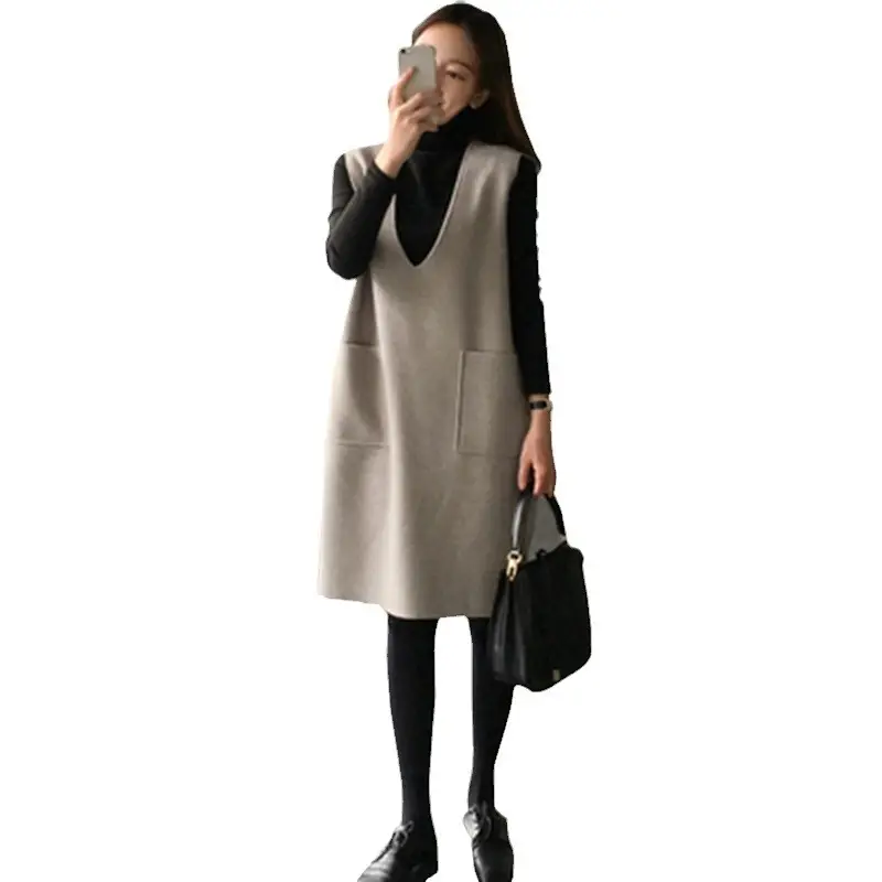 Woolen Vest Dress Mid-Length Double-Sided 2026 - Image 6